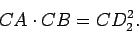 \begin{displaymath}
CA\cdot CB=CD_2^{2}.
\end{displaymath}